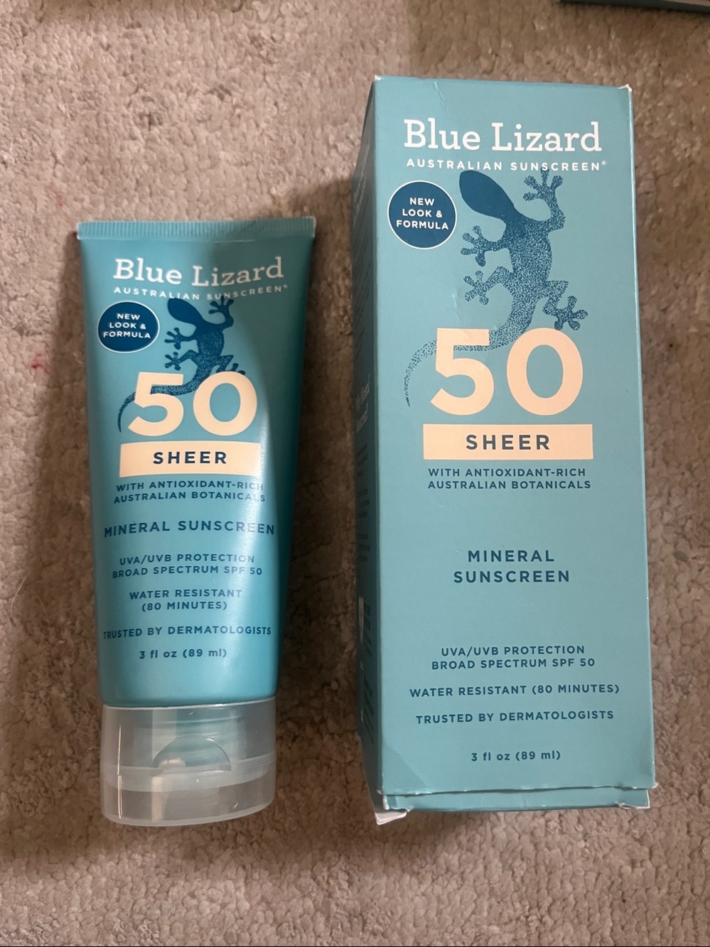Blue Lizard Sheer Mineral SPF 50 Sunscreen Lotion
